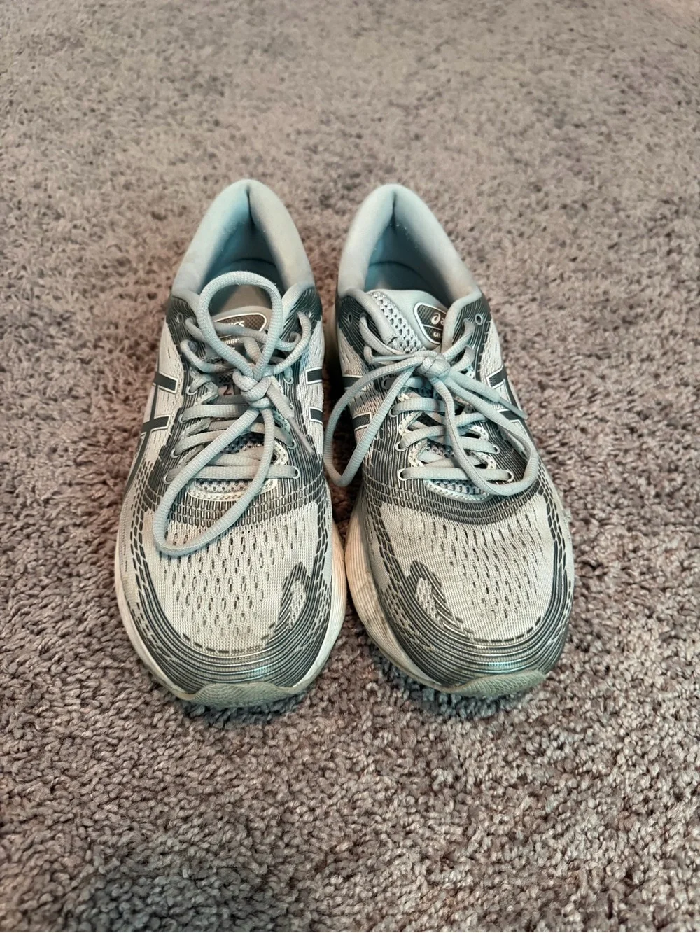 Asics Women's Athletic Shoes in Light Gray and Seafoam
